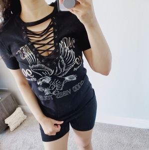 Black graphic top